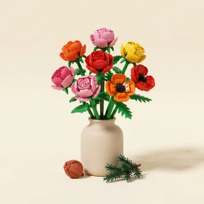 Illustration of LEGO Icons Flower Bouquet