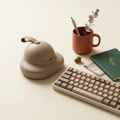 Illustration of Mini Desk Vacuum for Keyboards