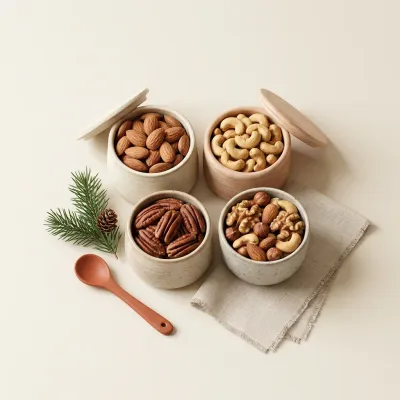 Illustration of Nuts Gift Basket Assortment
