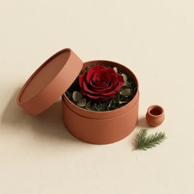 Illustration of Preserved Rose in a Box